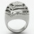 Women's Stainless Steel Heart Design Ring with Top Grade Crystal - Size 9 - IMAGE 3