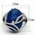 Women's Stainless Steel Ring with Synthetic Stone Capri Blue - Size 5 (Pack of 2) - IMAGE 2