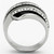 Women's Stainless Steel Ring with Crystals - Size 9 - IMAGE 3
