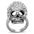 Women's Stainless Steel Skull Design Ring with Top Grade Crystal - Size 5 - IMAGE 1