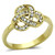 Women's Ion Plated Gold Stainless Steel Infinity Ring with AAA Grade CZ - Size 5 (Pack of 3) - IMAGE 1