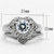 Women's Stainless Steel Heart Design Wedding Ring with Cubic Zirconia Stones - Size 9 - IMAGE 2