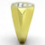 Men's Two Tone Ion Plated Gold Stainless Steel Ring with Top Grade Crystals - Size 12 (Pack of 2) - IMAGE 4