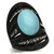 Women's Stainless Steel Ring with Synthetic Sea Blue Cat Eye Stone - Size 7 - IMAGE 1