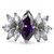 Stainless Steel Women's Engagement Ring with CZ Amethyst - Size 6 - IMAGE 3