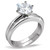 Women's Stainless Steel Solitaire Wedding Ring with Cubic Zirconia - Size 6 (Pack of 2) - IMAGE 1