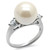Stainless Steel Women's Ring with Aurora Borealis Synthetic Pearl - Size 6 (Pack of 2) - IMAGE 1