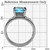 Women's Stainless Steel Engagement Ring with Aquamarine Synthetic Glass Stone - Size 5 (Pack of 2) - IMAGE 2