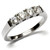 Women's Stainless Steel Scallop Setting Ring with Cubic Zirconia - Size 10 (Pack of 2) - IMAGE 1