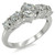 Stainless Steel Women's Engagement Ring with Round Cubic Zirconia - Size 7 (Pack of 2) - IMAGE 1