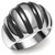 Women's Stainless Steel Striped Ring - Size 9 (Pack of 3) - IMAGE 1