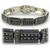 Antique Tone Women's Bracelet with Jet Black Semi Precious Marcasite Stones - IMAGE 1