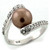 Women's High Polished 925 Sterling Silver Ring with Synthetic Rose Pearl - Size 9 - IMAGE 1