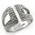 Women's Rhodium Finished 925 Sterling Silver Ring with Top Grade Crystals - Size 5 - IMAGE 1