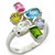 Women's Sterling Silver Ring with AAA Grade CZ Multi Color - Size 6 - IMAGE 1