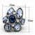 Women's Ruthenium Plated Ring with Multi Color Synthetic Glass Stones- Size 8 - IMAGE 2