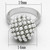 Women's Rhodium Plated Brass Ring with Round Synthetic White Pearls - Size 6 - IMAGE 2