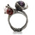 Women's Ring with Multi Color Assorted Stones - Size 7 - IMAGE 4