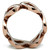 Rose Gold Ion Plated Women's Ring with Top Grade Crystal Aurora Borealis - Size 8 (Pack of 2) - IMAGE 3