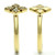 2-Piece Gold Ion Plated Women's Ring with Top Grade Crystals - Size 10 (Pack of 3) - IMAGE 4