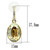Women's Gold Ion Plated J-Hoop and Drop Earrings with Champagne Crystal - IMAGE 2