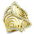Women's Gold Ion Plated Ring with Top Grade Crystals - Size 6 (Pack of 2) - IMAGE 1