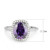 Women's Stainless Steel Ring with AAA Grade CZ Amethyst - Size 6 (Pack of 2) - IMAGE 2
