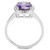 Women's Stainless Steel Ring with AAA Grade CZ Amethyst - Size 6 (Pack of 2) - IMAGE 3