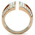 Women's Rose Gold Ion Plated Ring with Top Grade Crystal Aurora Borealis - Size 5 (Pack of 2) - IMAGE 3