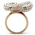 Women's Gold Ion Plated Ring with Crystal Multicolor - Size 7 - IMAGE 2
