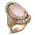 Women's Rose Gold Ion Plated Ring with Precious Stone Light Rose Pink Crystal - Size 6 - IMAGE 1
