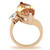 Women's Rose Gold Ion Plated Ring with Marquise Shaped AAA Grade CZ Champagne - Size 5 (Pack of 2) - IMAGE 3