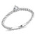 Women's Stainless Steel Pave Promise Ring with Cubic Zirconia - Size 5 (Pack of 2) - IMAGE 1