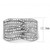 Stainless Steel Pave Women's Ring with Round CZ - Size 6 - IMAGE 2