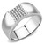 Men's Stainless Steel Birthstone Ring with AAA Grade Cubic Zirconia - Size 12 (Pack of 2) - IMAGE 1