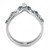 Women's Princess Crown Stainless Steel Ring with Blue Top Grade Crystals - Size 7 (Pack of 2) - IMAGE 3