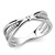 Women's Stainless Steel Channel Criss Cross Shaped Ring with AAA Grade CZ - Size 8 (Pack of 2) - IMAGE 1