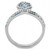 Women's Stainless Steel Ring with Sea Blue AAA Grade Cubic Zirconia - Size 9 - IMAGE 3