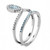 Women's Stainless Steel Ring with Sea Blue AAA Grade Cubic Zirconia - Size 9 - IMAGE 4
