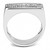High Polished Men's Stainless Steel Ring with AAA Grade Cubic Zirconia - Size 10 (Pack of 2) - IMAGE 3