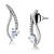 Women's High Polished Stainless Steel Earrings with Pear Shaped CZ Stones (Pack of 2) - IMAGE 1