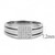 Stainless Steel Men's Straight Ring with Cubic Zirconia - Size 11 (Pack of 2) - IMAGE 2