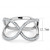 Women's Stainless Steel Infinity Shaped Ring with CZ - Size 5 (Pack of 2) - IMAGE 2