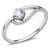 Women's Stainless Steel Engagement Ring with Round AAA Grade CZ - Size 6 (Pack of 2) - IMAGE 1