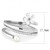 Stainless Steel Women's Ring with Synthetic White Pearl Stone - Size 8 - IMAGE 2