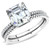 Women's Stainless Steel Wedding Ring with Cubic - Size 7 - IMAGE 1