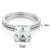 Women's Stainless Steel Wedding Ring with Cubic - Size 7 - IMAGE 2