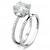 Women's Stainless Steel Wedding Ring with Cubic - Size 7 - IMAGE 4