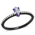 Women's Black Ion Plated Stackable Ring with Marquise Shaped Amethyst CZ - Size 6 (Pack of 2) - IMAGE 1