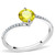 Women's Stainless Steel Engagement Ring with Yellow Topaz Cubic Zirconia - Size 9 (Pack of 2) - IMAGE 1